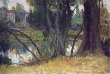  paisaje Pintura - Paisaje pres de sa maison de Fouras paisaje Charles Amable Lenoir